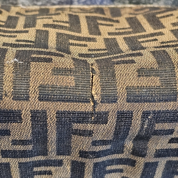 Fendi FF Zucca Canvas Baguette Clutch w Crossbody Chain, Insert, & Charms Added - Picture 3 of 14